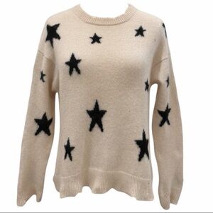 Zadig & Voltaire Cream Sweater with Black Stars